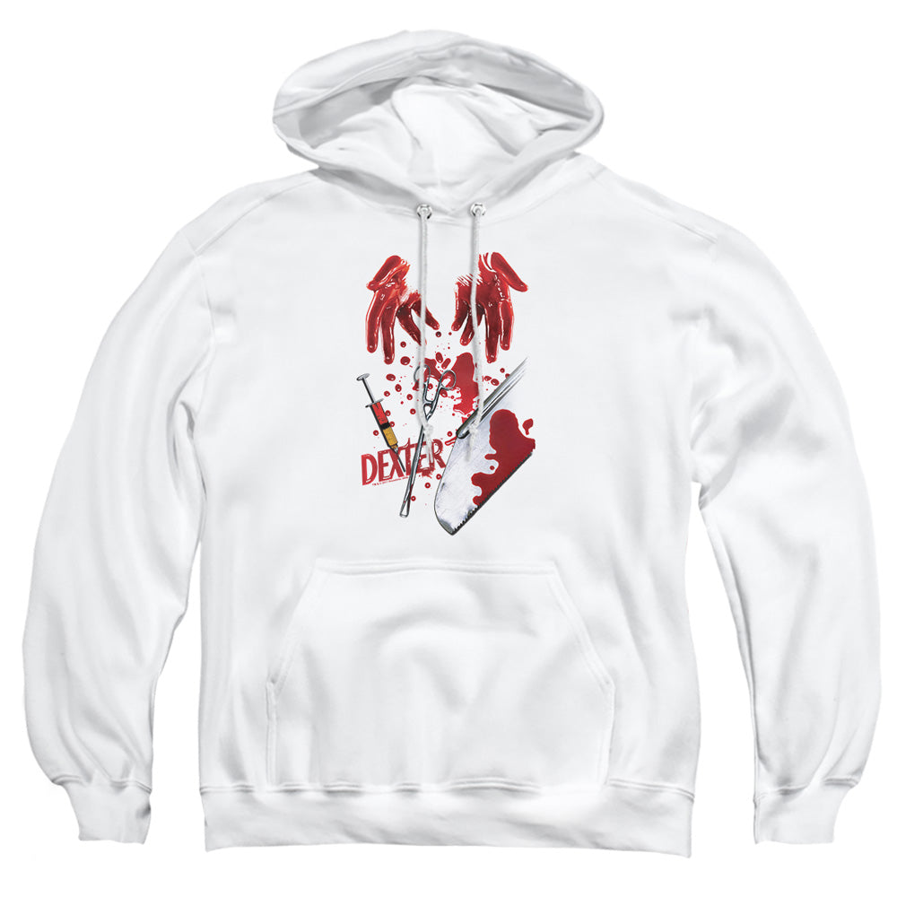 Dexter Tools Of The Trade Mens Hoodie White Officially Licensed