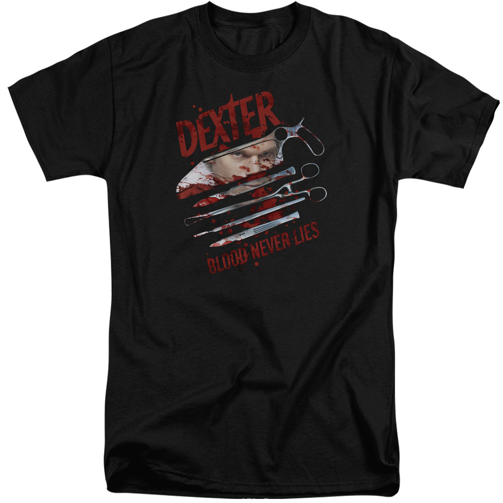 Dexter Blood Never Lies Mens Tall T Shirt Black Officially Licensed