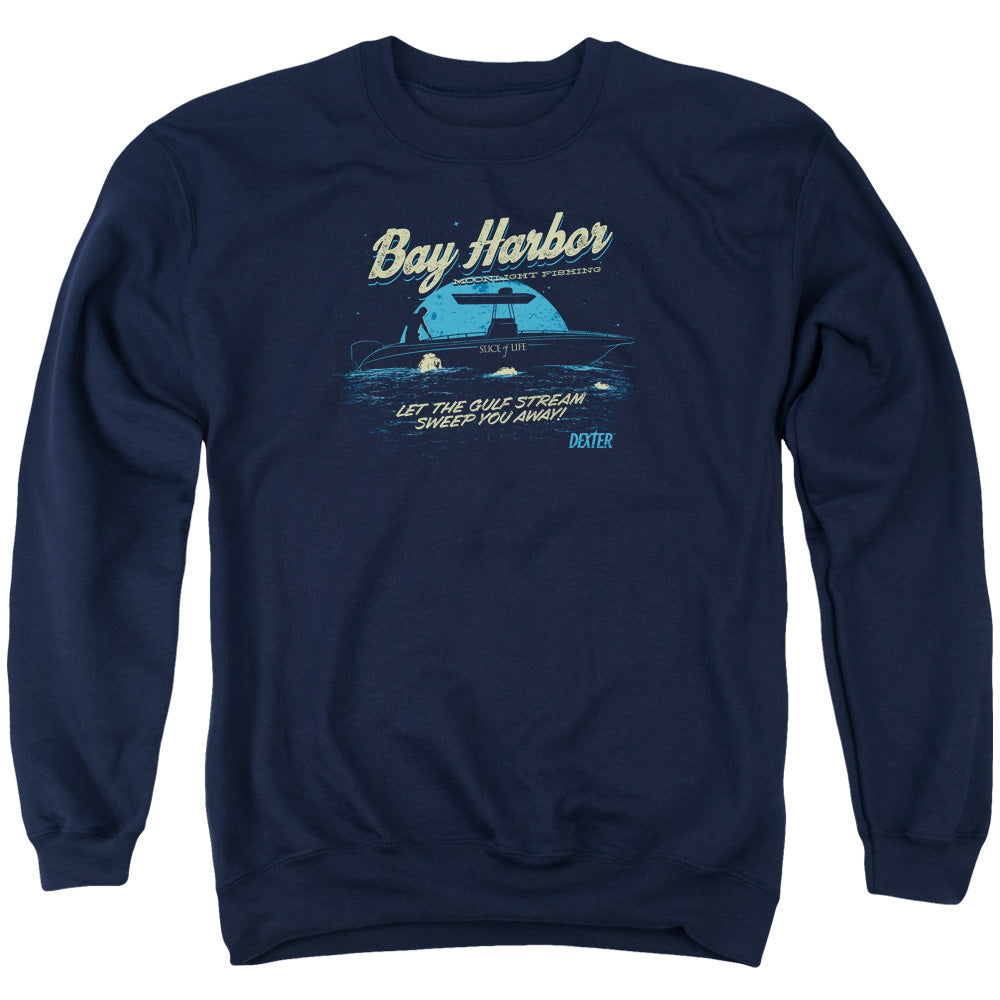 Dexter Moonlight Fishing Mens Crewneck Sweatshirt Navy