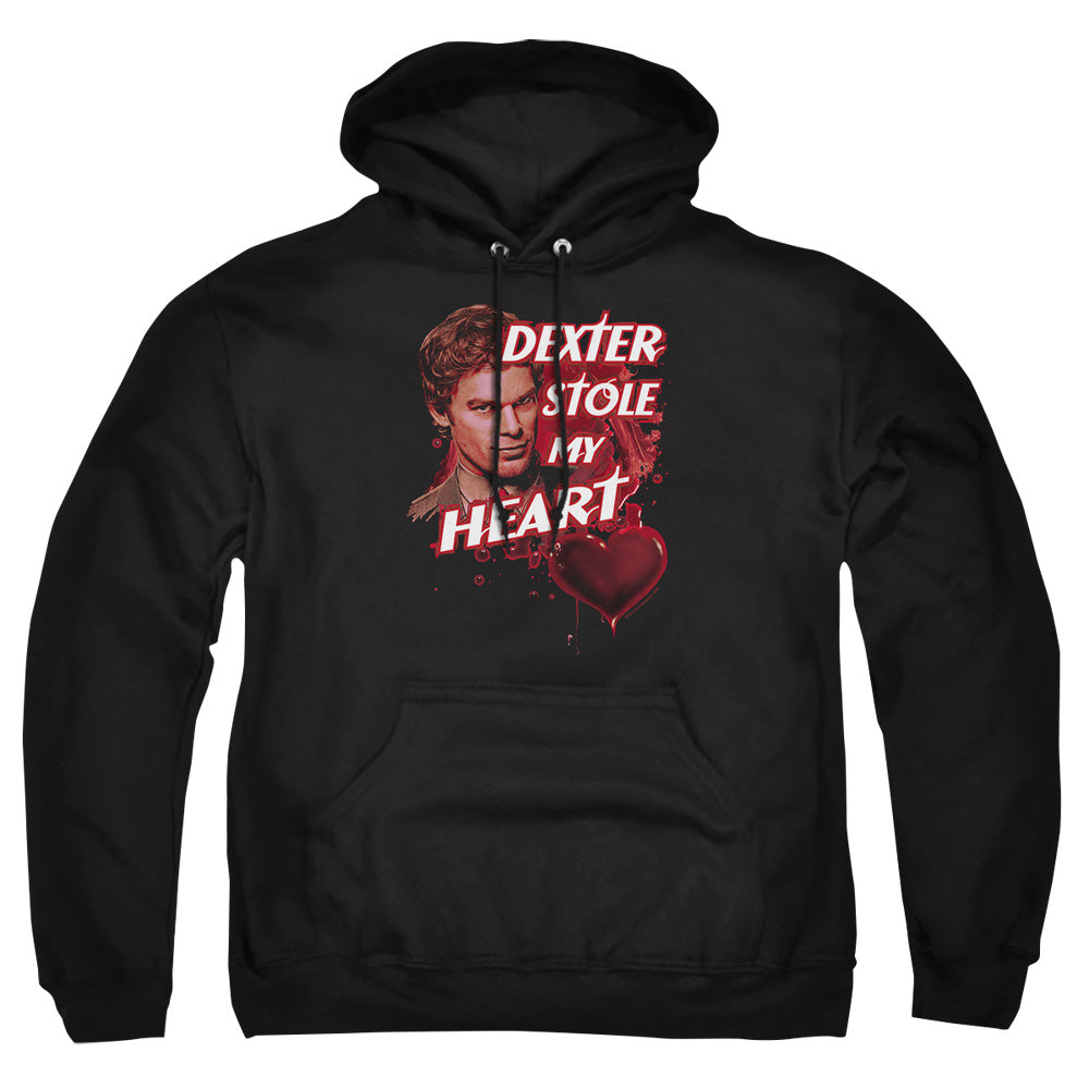 Dexter Bloody Heart Mens Hoodie Black Officially Licensed