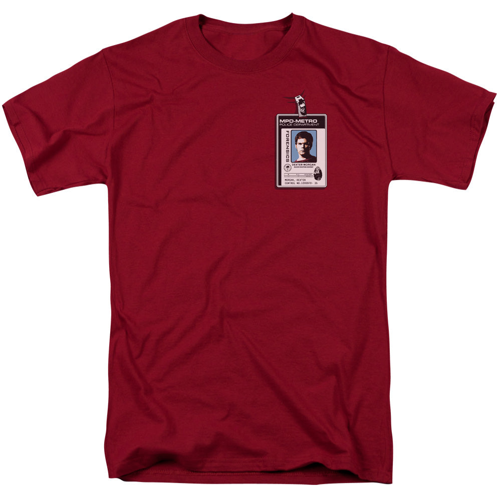 Dexter Badge Mens T Shirt Cardinal Officially Licensed