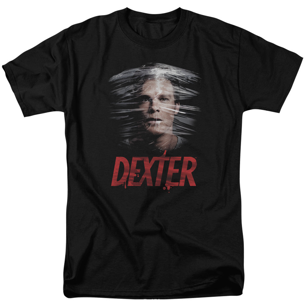 Dexter Plastic Wrap Mens T Shirt Black Officially Licensed