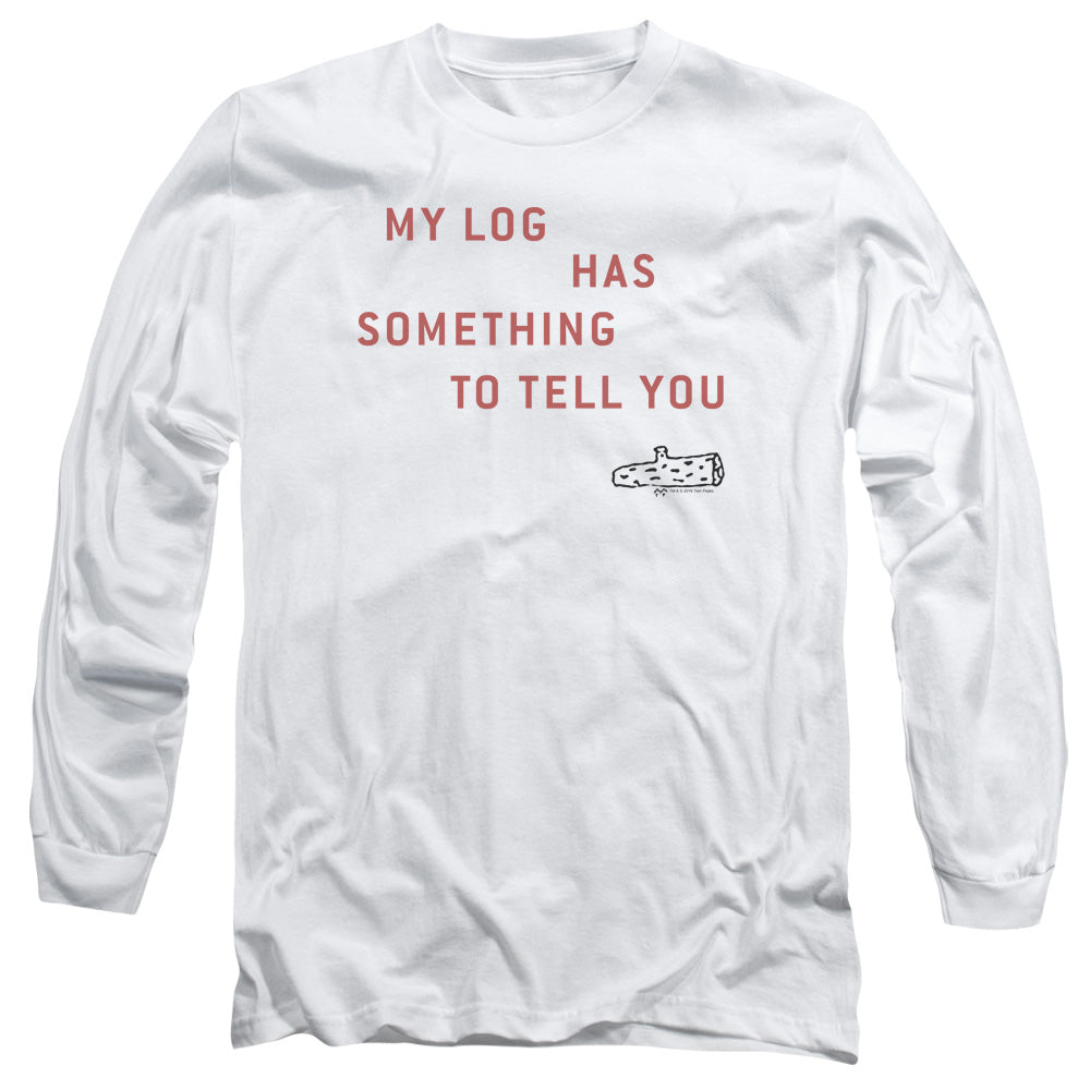 Twin Peaks My Log Mens Long Sleeve Shirt White Officially Licensed