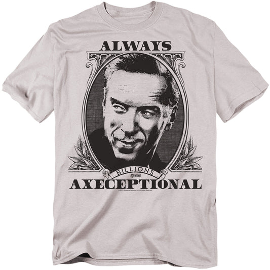 Billions Axeceptional Mens T Shirt Silver Officially Licensed