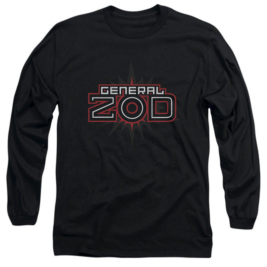 Superman Zod Logo Mens Long Sleeve Shirt Black Officially Licensed