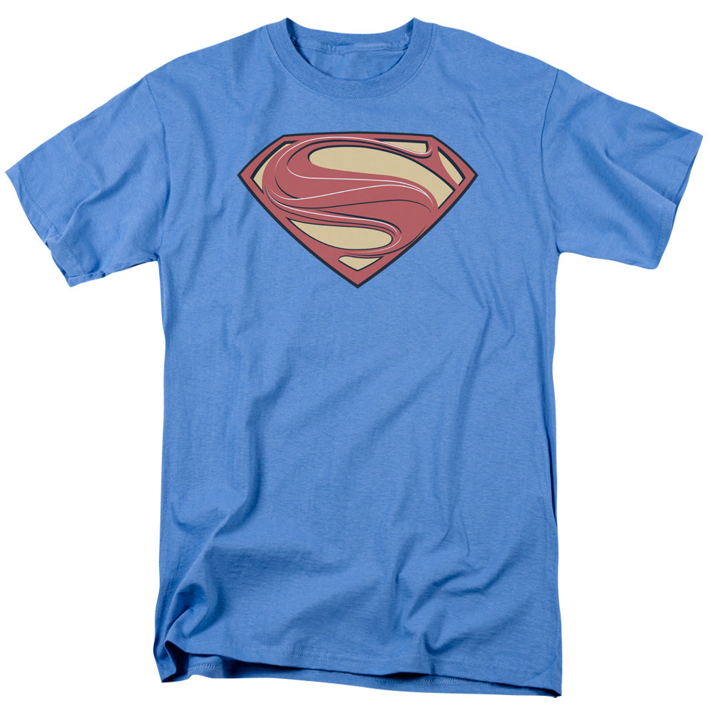 Man Of Steel New Solid Shield Mens T Shirt Carolina Blue Officially Licensed