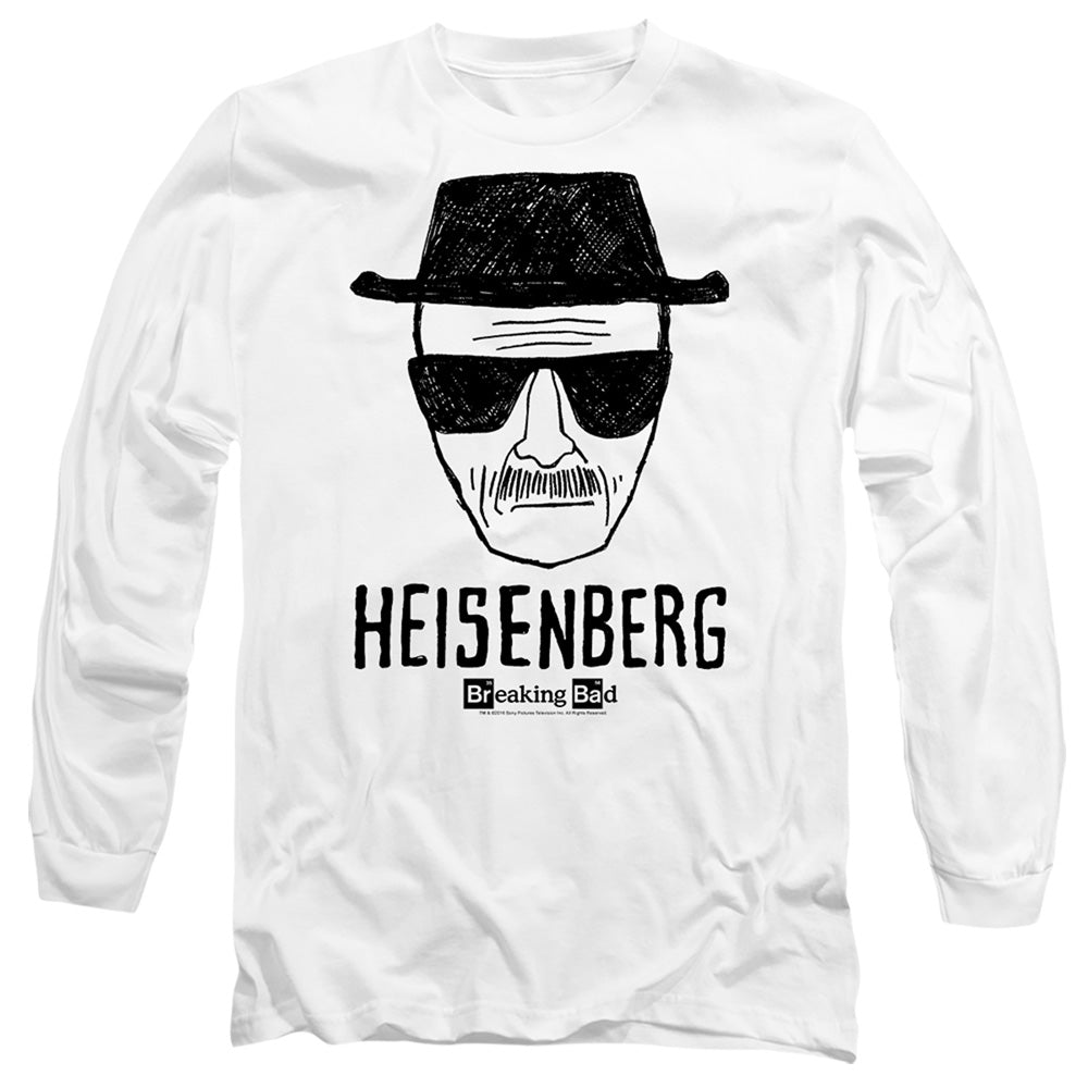 Breaking Bad Heisenberg Mens Long Sleeve Shirt White Officially Licensed