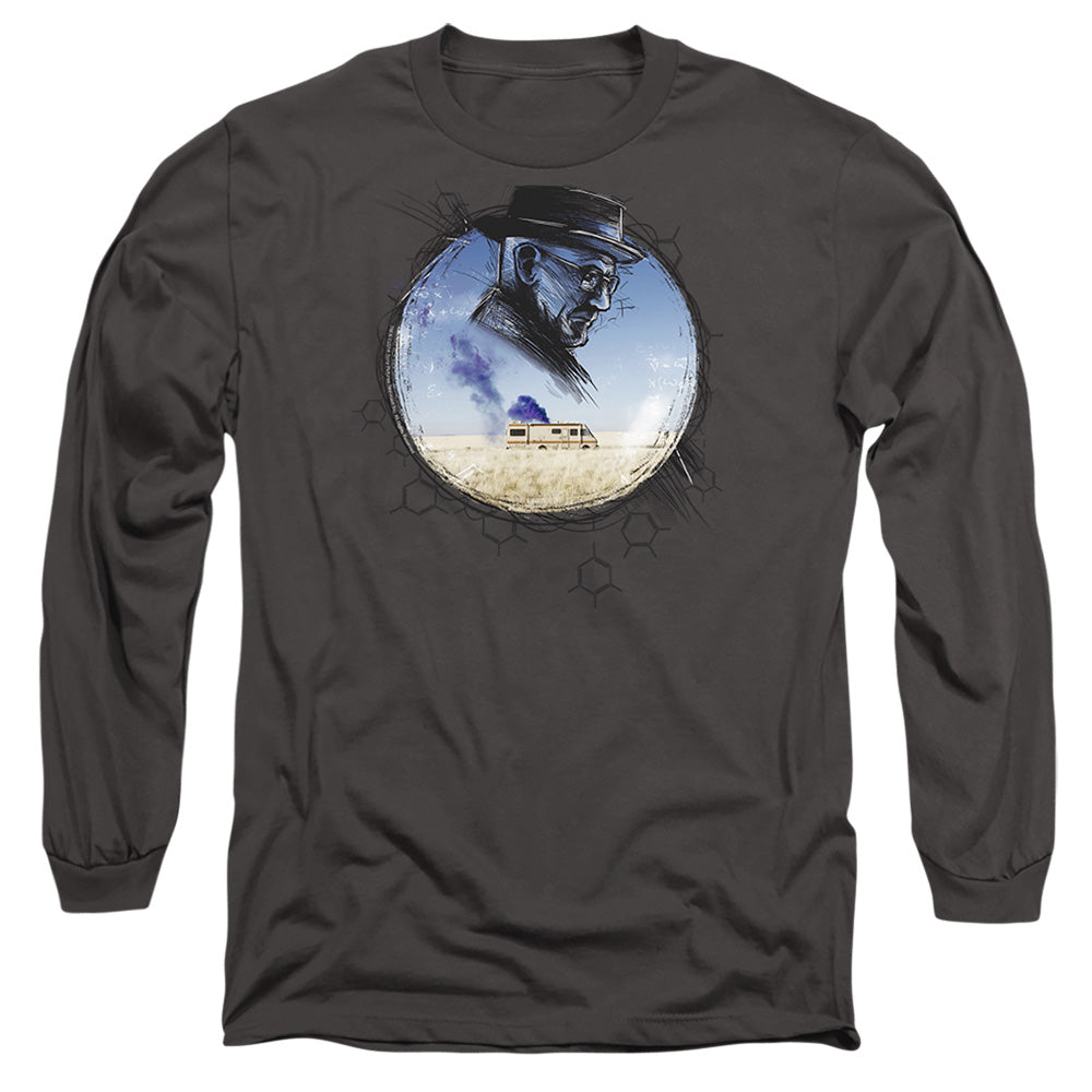 Breaking Bad Crystal Mens Long Sleeve Shirt Charcoal Officially Licensed