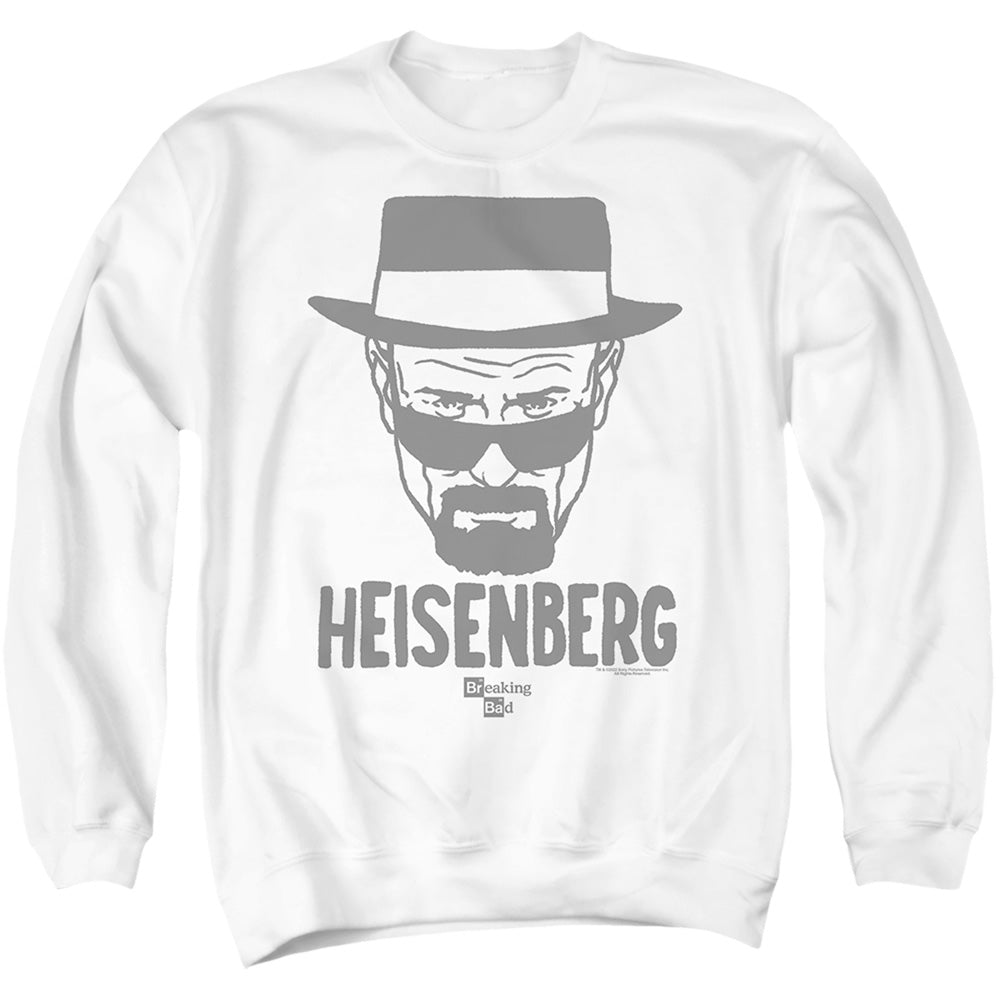 Breaking Bad Heisenberg Drawing Mens Crewneck Sweatshirt White Officially Licensed