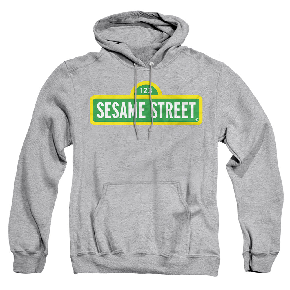 Sesame Street Logo Mens Hoodie Athletic Heather Officially Licensed