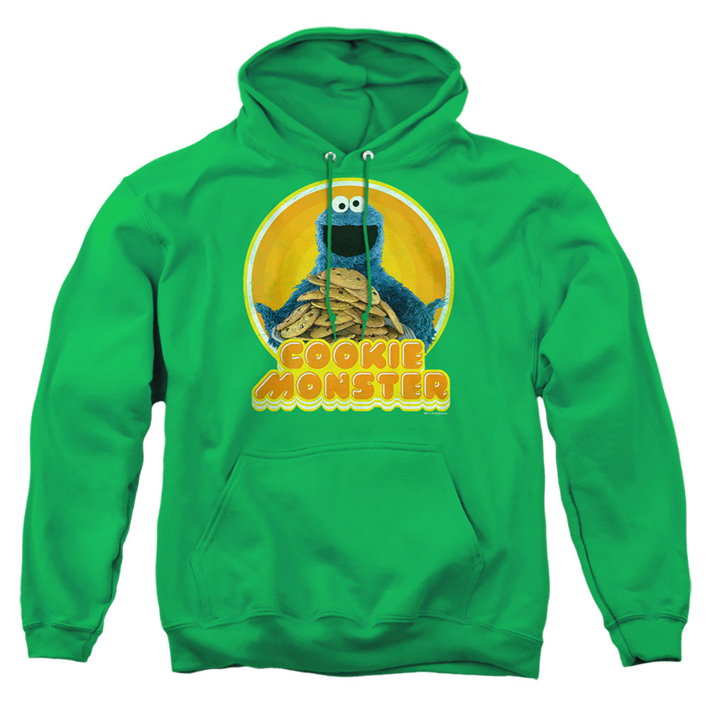 Sesame Street Cookie Iron On Mens Hoodie Kelly Green Officially Licensed