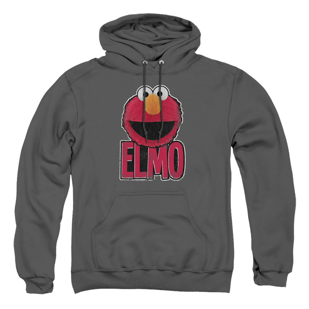 Sesame Street Elmo Smile Mens Hoodie Charcoal Officially Licensed