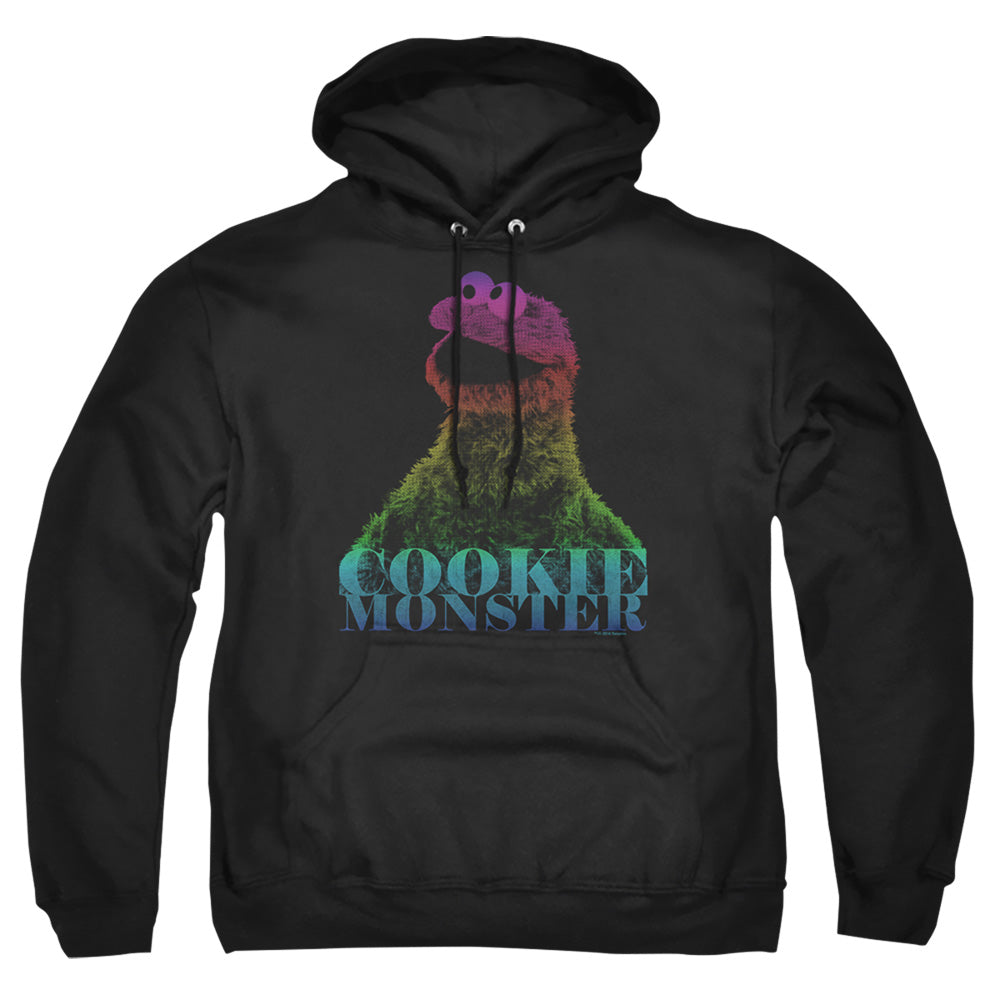 Sesame Street Cm Halftone Mens Hoodie Black Officially Licensed