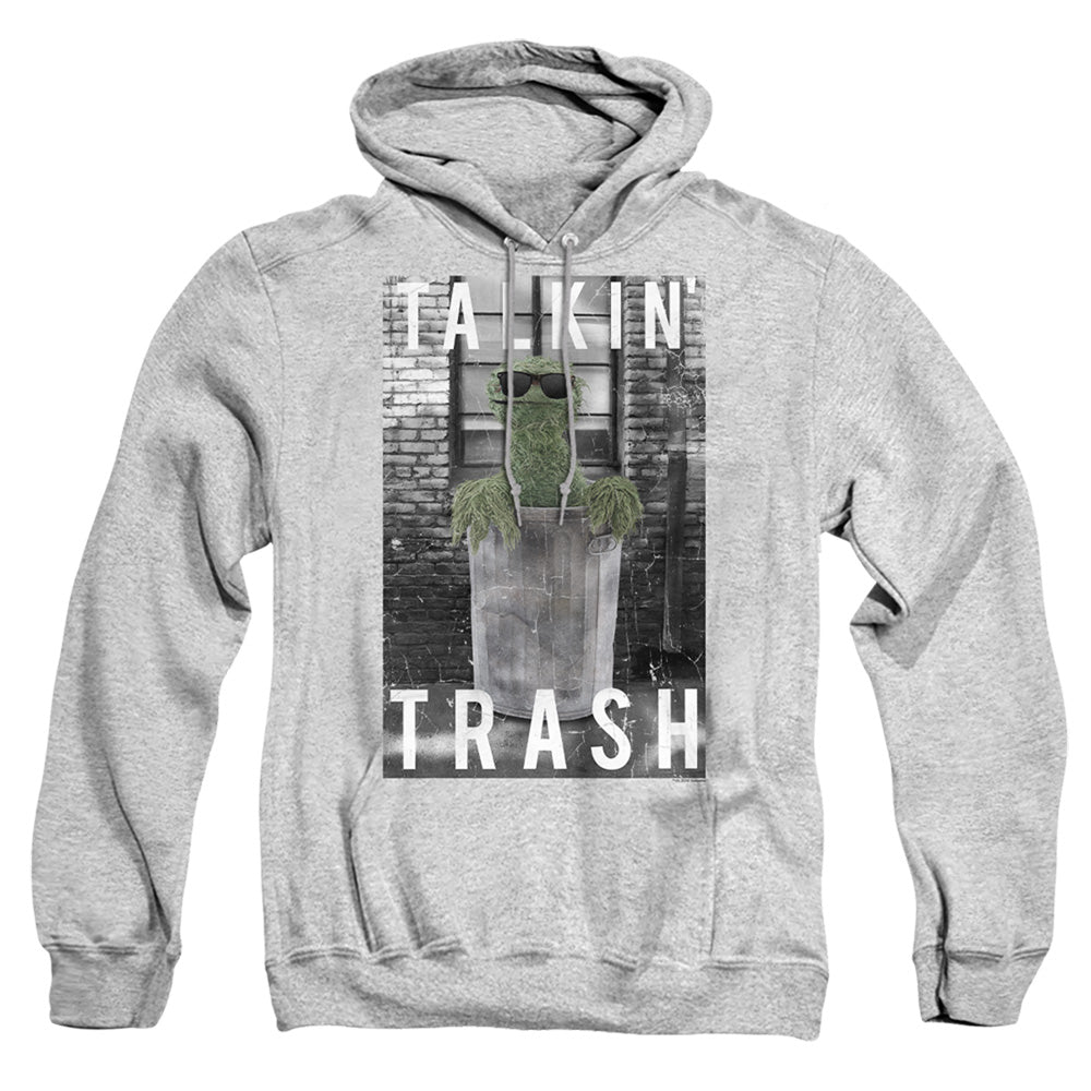 Sesame Street Talkin Trash Mens Hoodie Athletic Heather Officially Licensed