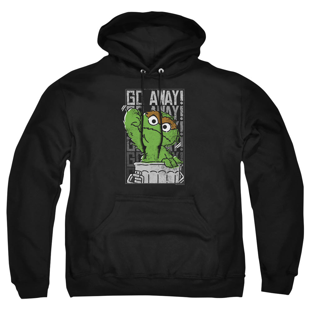 Sesame Street Go Away Mens Hoodie Black Officially Licensed