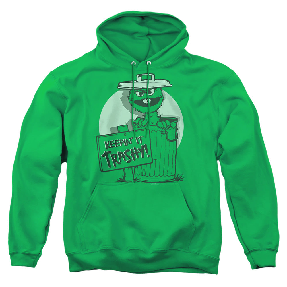Sesame Street Keepin It Trashy Mens Hoodie Kelly Green Officially Licensed