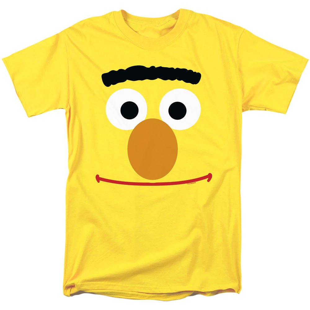 Sesame Street Bert Face Mens T Shirt Yellow Officially Licensed