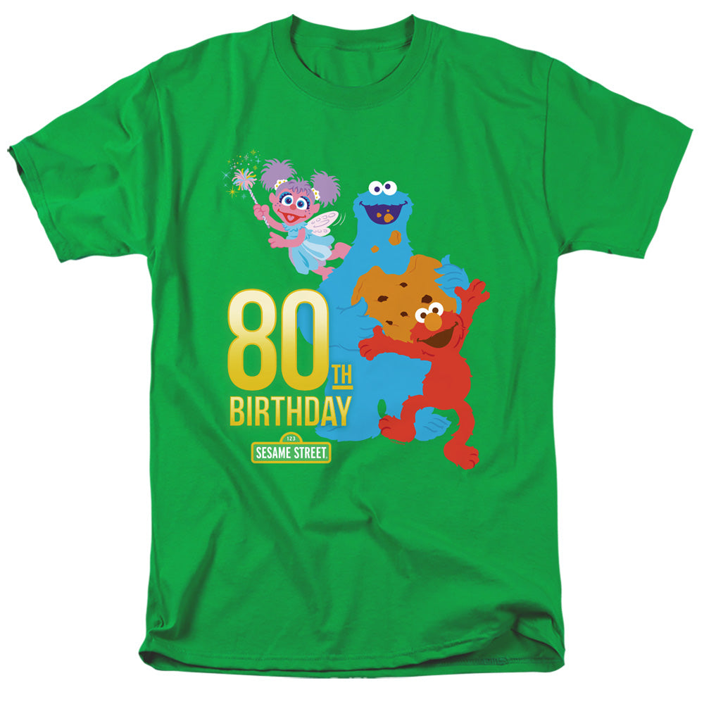 Sesame Street 80Th Birthday Mens T Shirt Kelly Green Officially Licensed