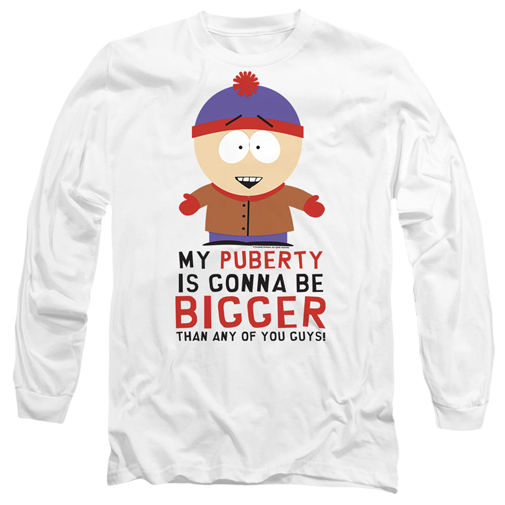 South Park Puberty Mens Long Sleeve Shirt White Officially Licensed