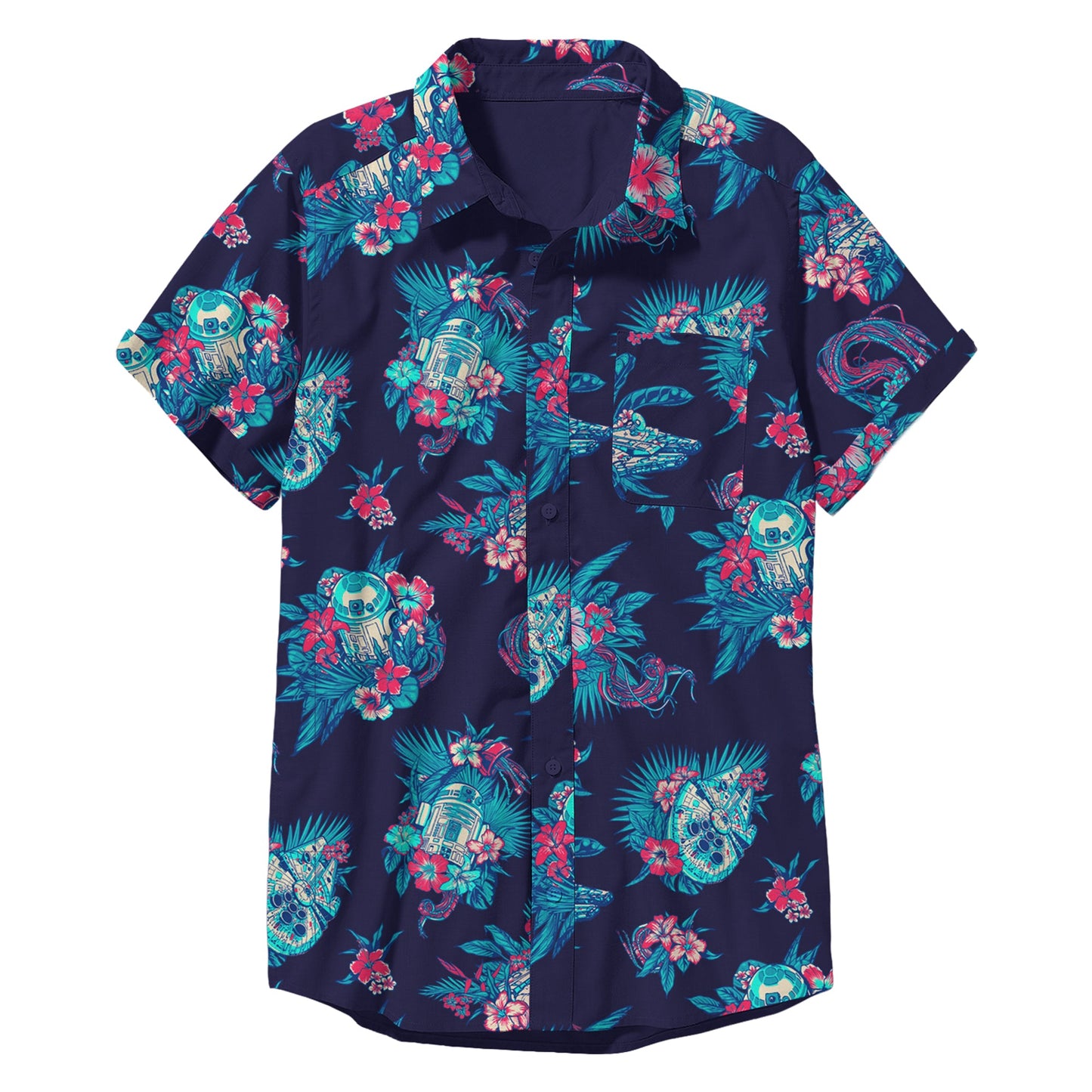 Star Wars Pulled Cords Mens Button Up Woven Shirt