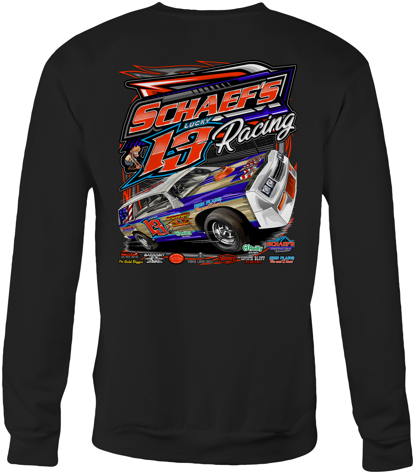 Schaef's Racing Crewneck Sweatshirts