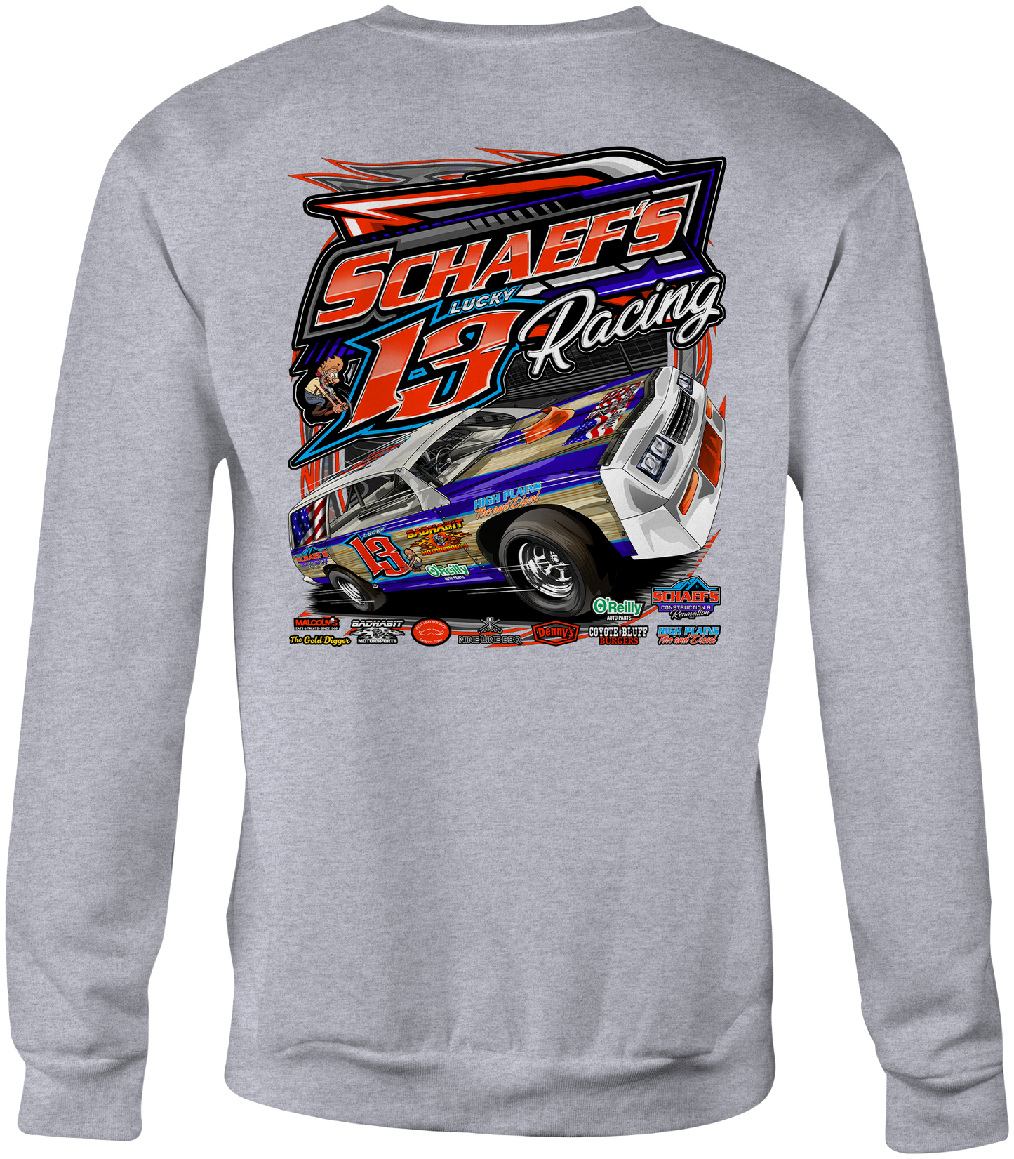 Schaef's Racing Crewneck Sweatshirts