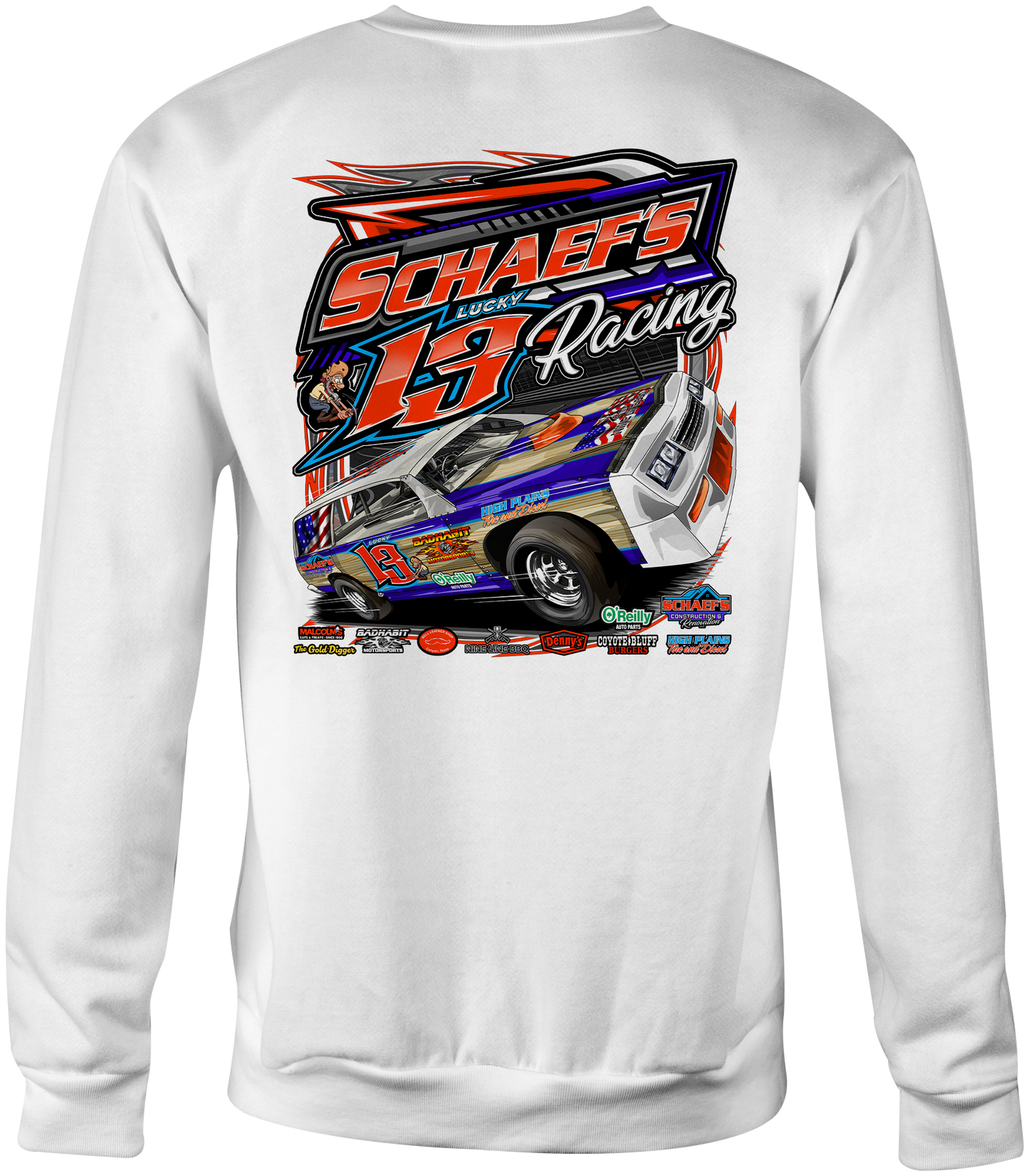 Schaef's Racing Crewneck Sweatshirts