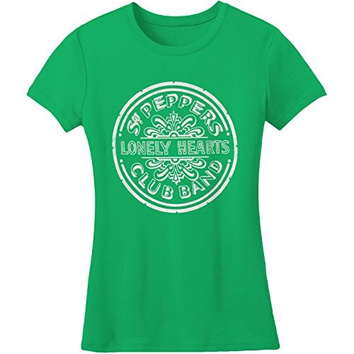 The Beatles Beatles Women'S Sgt Pepper Girls Jr Medium Green [T-Shirt] - Rock Band Apparel