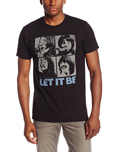 The Beatles Men'S Beatles Let It Be T-Shirt ,Black , Large [T-Shirt] - Rock Band Apparel