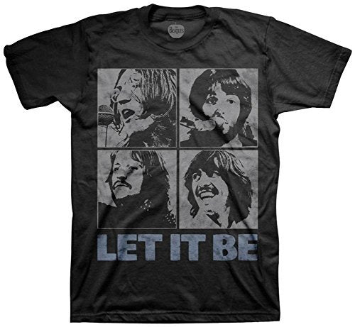 The Beatles Men'S Beatles Let It Be T-Shirt ,Black , Medium [T-Shirt] - Rock Band Apparel