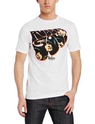 The Beatles Men'S The Beatles Rubber Soul T-Shirt, White, Large [T-Shirt] - Rock Band Apparel