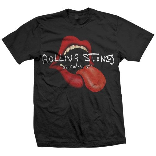 The Rolling Stones Men'S Rolling Stones Open Mouth & Tongue T-Shirt,Black,Small [T-Shirt] - Rock Band Apparel