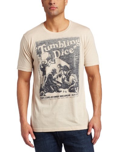 The Rolling Stones Men'S The Rolling Stones Tumbling Dice T-Shirt, Off-White, Small [T-Shirt] - Rock Band Apparel