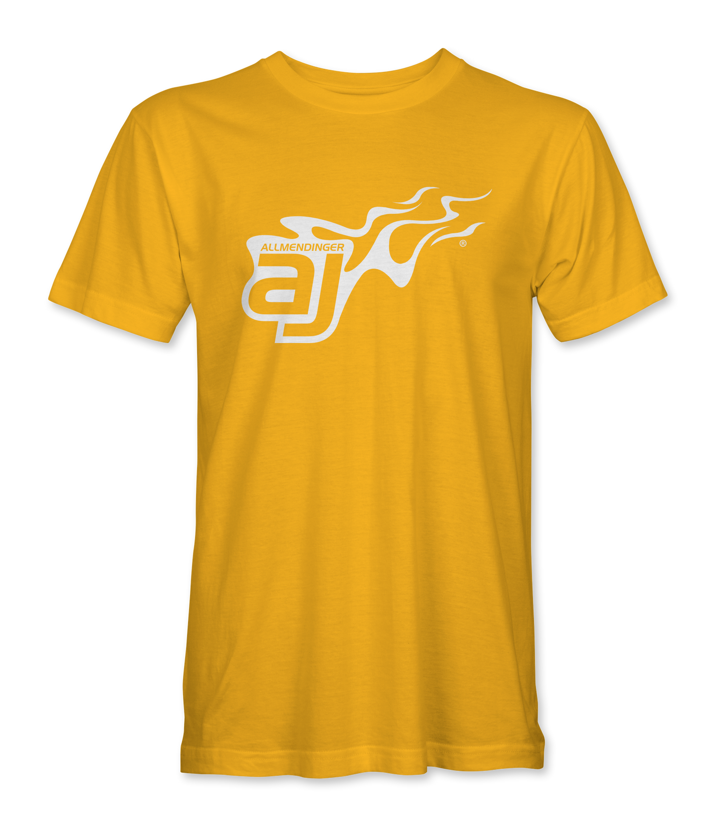 AJ Allmendinger - Basic Tee White Flame Logo