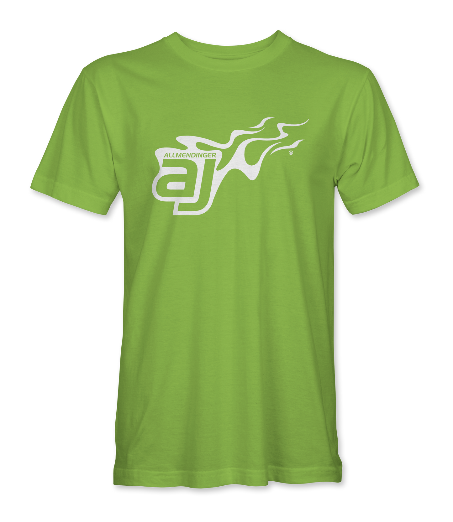 AJ Allmendinger - Basic Tee White Flame Logo