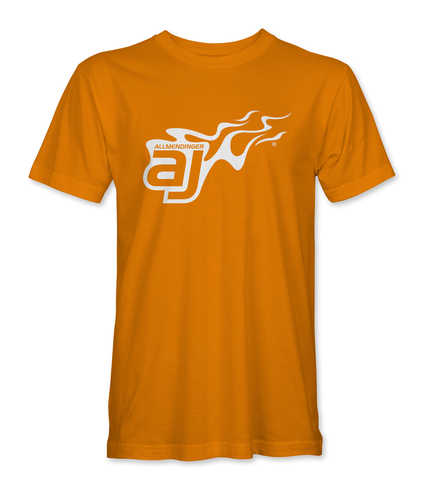 AJ Allmendinger - Basic Tee White Flame Logo