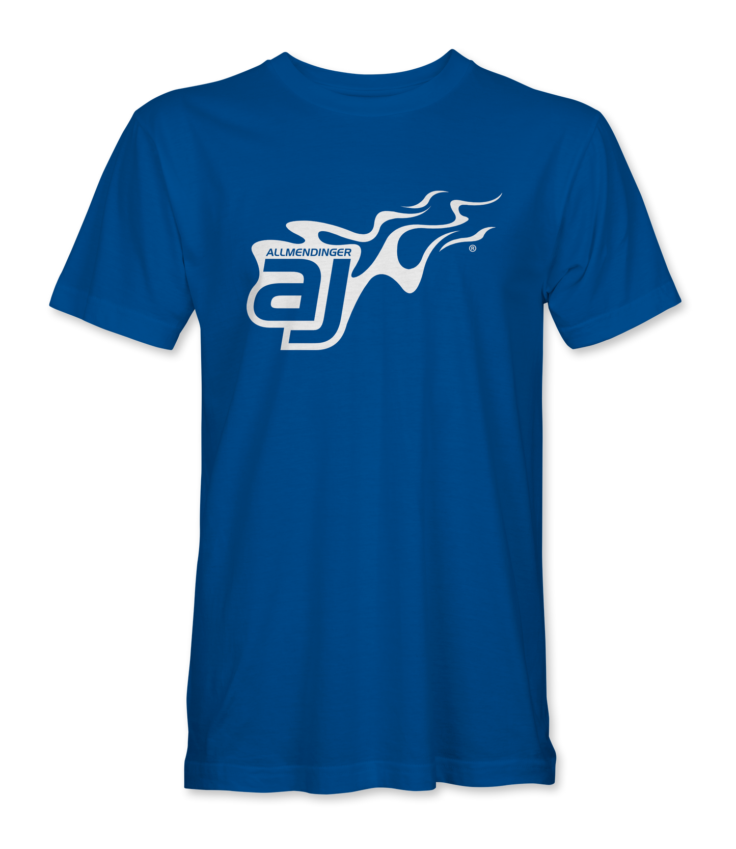 AJ Allmendinger - Basic Tee White Flame Logo