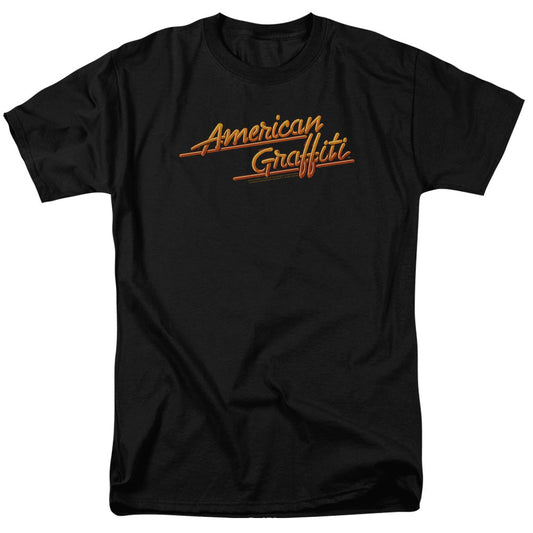 American Grafitti Neon Logo Mens T Shirt Black Officially Licensed
