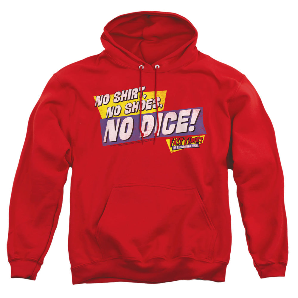 Fast Times Ridgemont High No Dice Mens Hoodie Red Officially Licensed