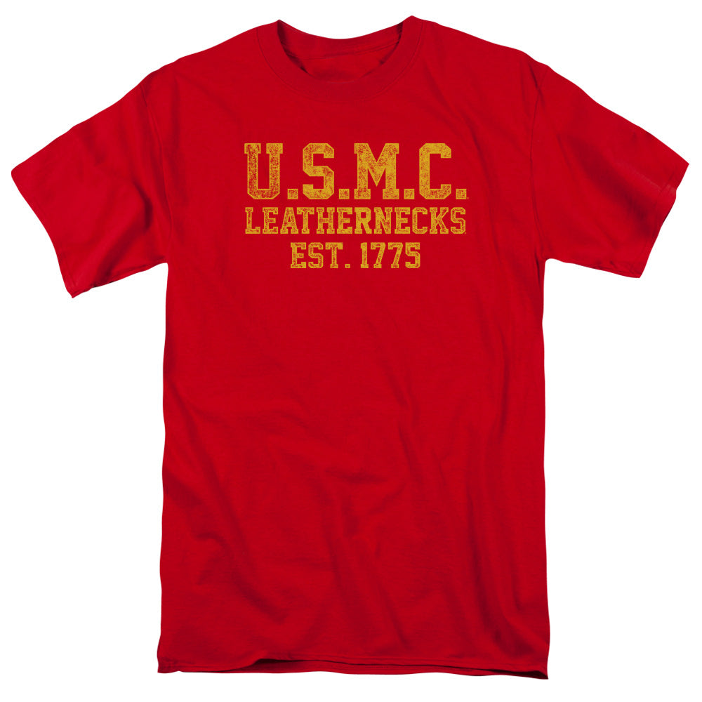 Us Marine Corps Leathernecks Mens T Shirt Red Officially Licensed