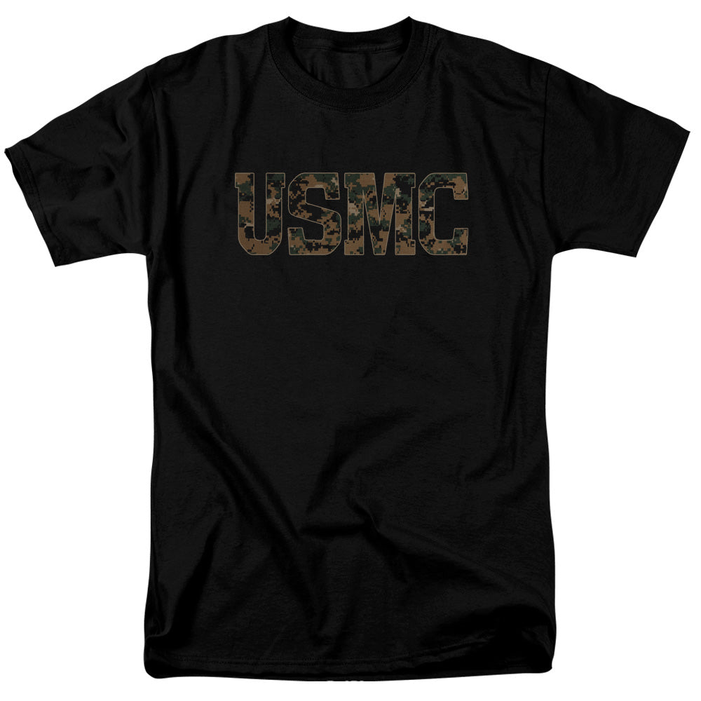 Us Marine Corps Usmc Camo Fill Mens T Shirt Black Officially Licensed