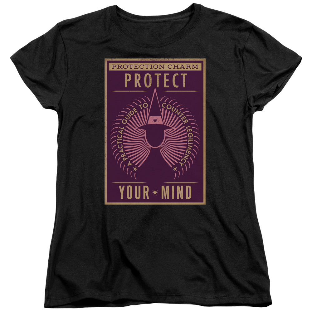 Fantastic Beasts Protect Your Mind Womens T Shirt Black Officially Licensed