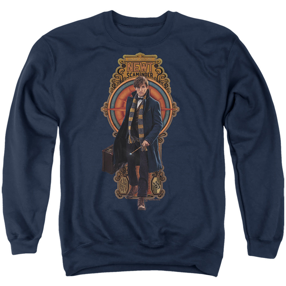 Fantastic Beasts Newt Scamander Mens Crewneck Sweatshirt Navy