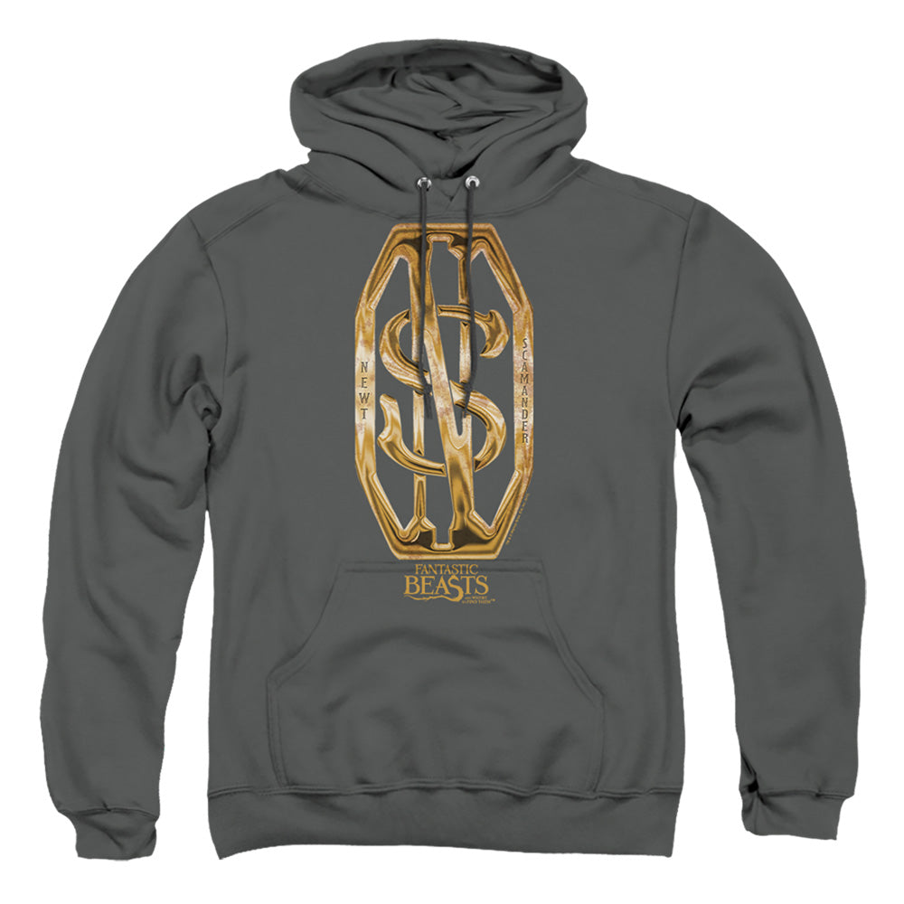 Fantastic Beasts Scamander Monogram Mens Hoodie Charcoal Officially Licensed