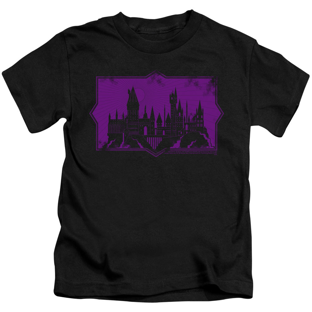Fantastic Beasts 2 Hogwarts Silhouette Juvenile Kids Youth T Shirt Black Officially Licensed