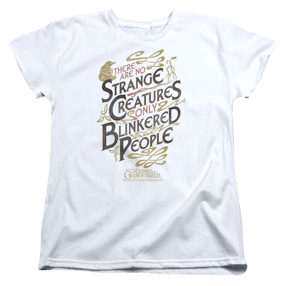 Fantastic Beasts 2 Blinkered People Womens T Shirt White Officially Licensed