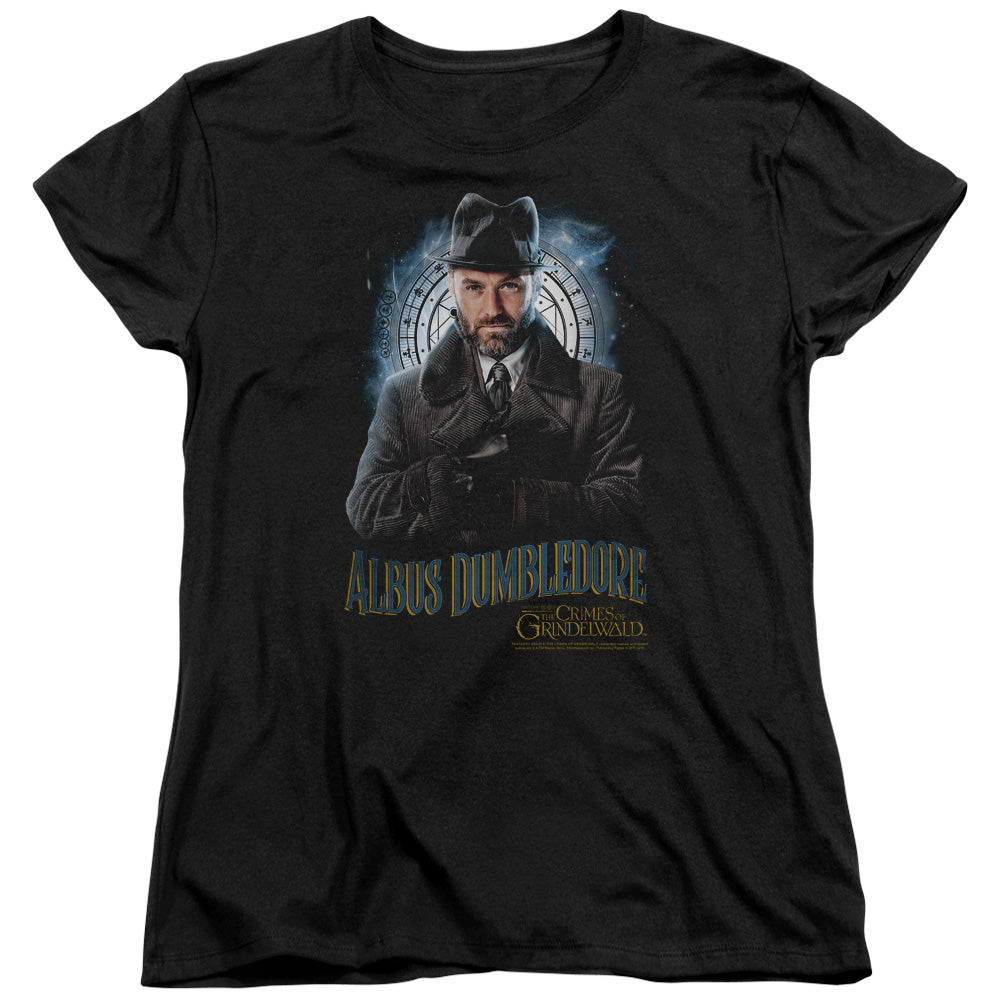 Fantastic Beasts 2 Dumbledore Womens T Shirt Black Officially Licensed
