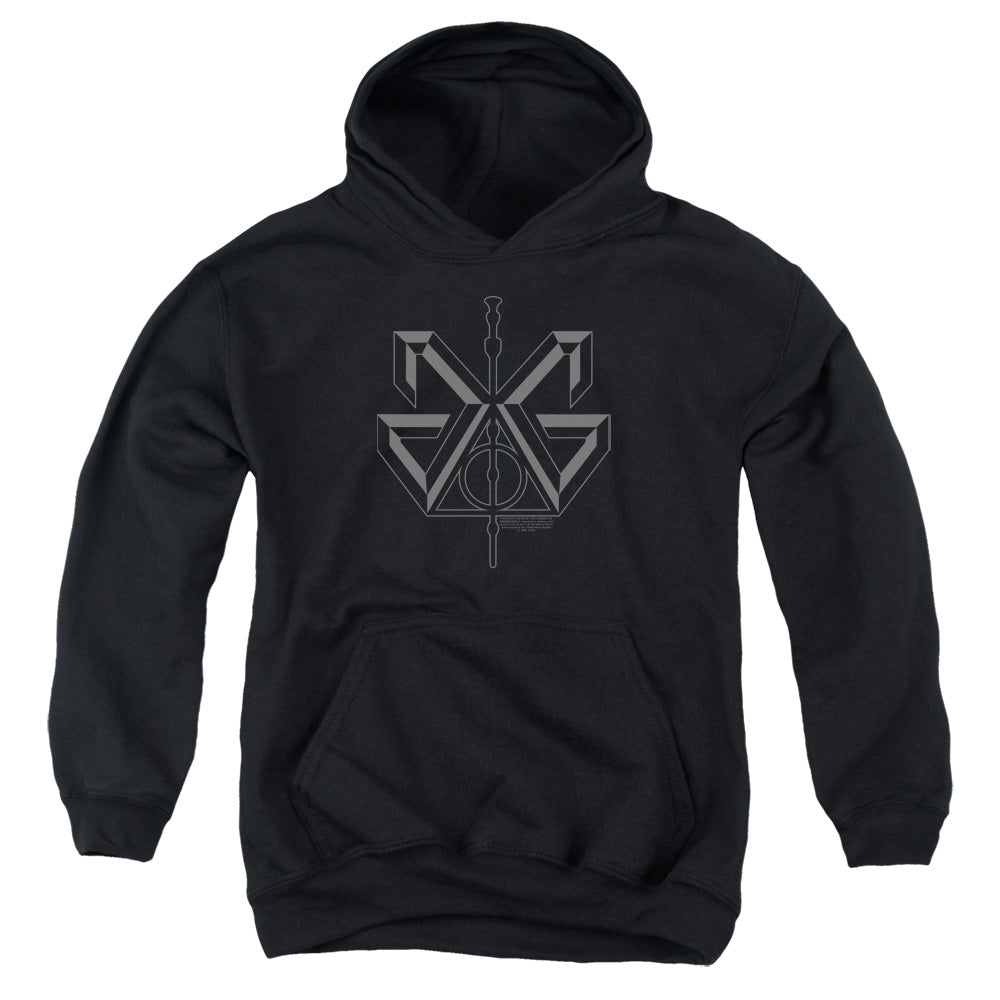Fantastic Beasts 2 Grindelwald Sigil Kids Youth Hoodie Black Officially Licensed