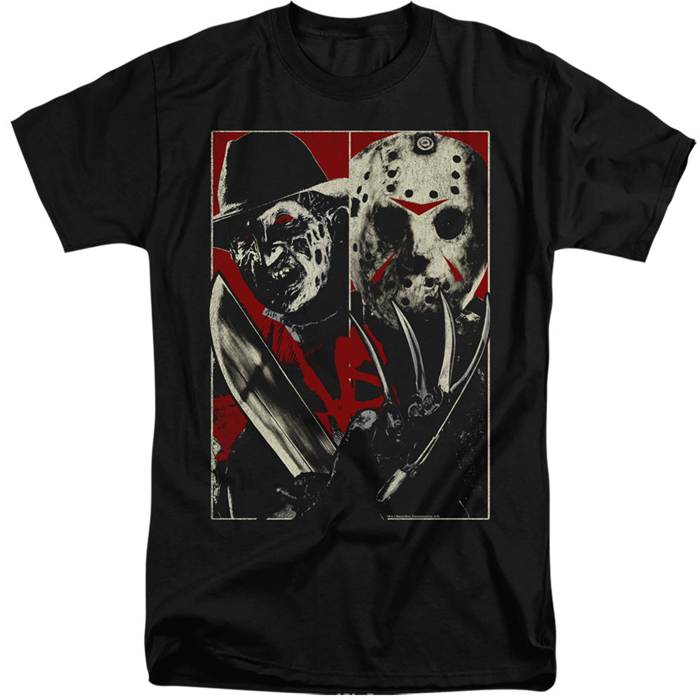 Freddy Vs Jason Vs Mens Tall T Shirt Black Officially Licensed