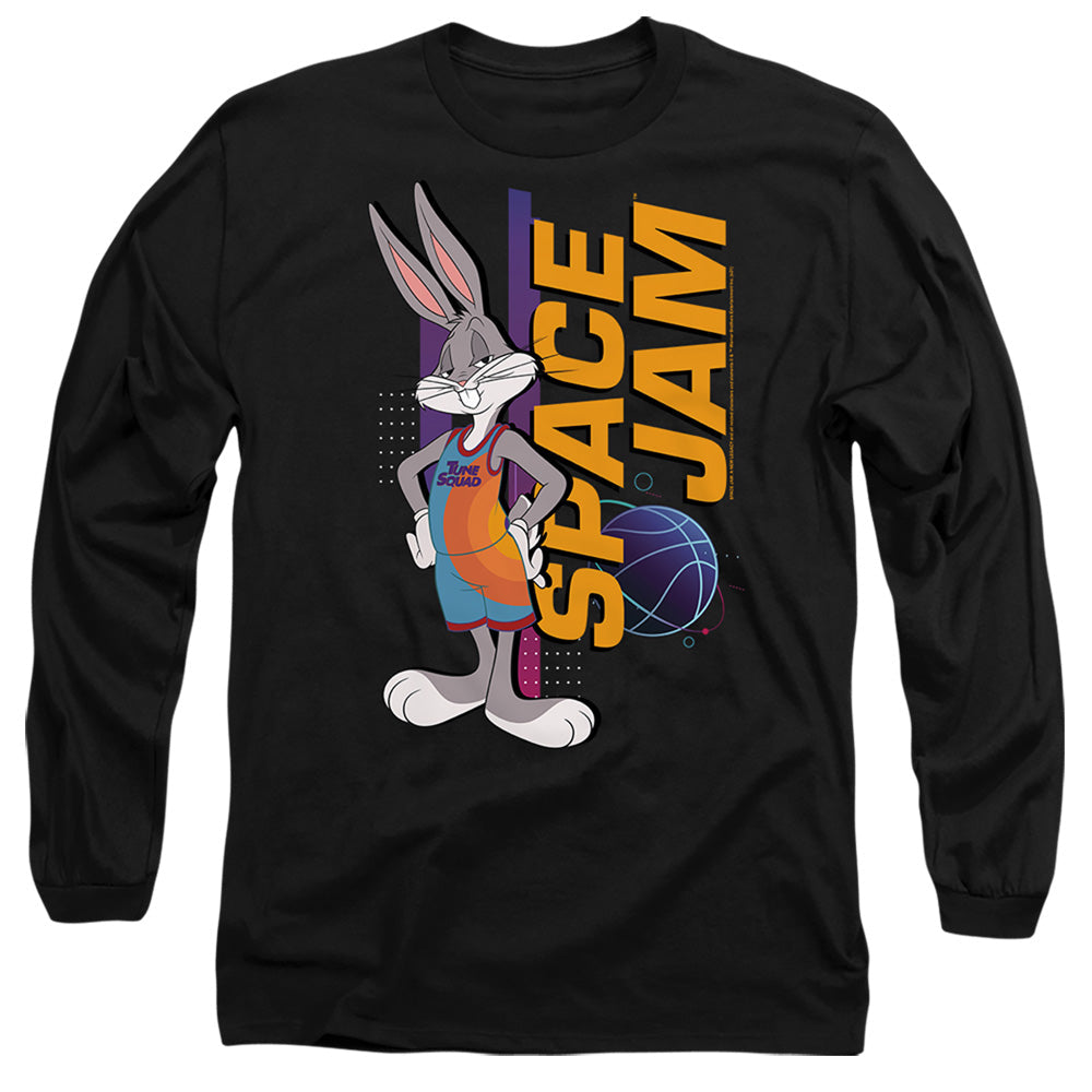 Space Jam 2 Bugs Standing Mens Long Sleeve Shirt Black Officially Licensed